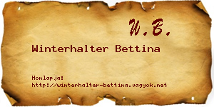 Winterhalter Bettina névjegykártya
